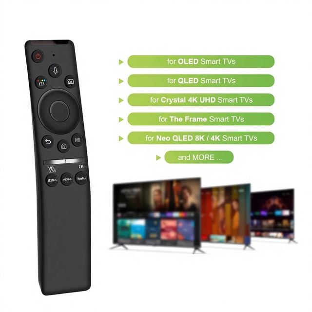 Voice Remote Control for Samsung Smart TV QLED and Universal Use Made in China Includes Packaging