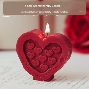 Vela Aromática en Forma de Corazón, Vela de Cera de Soya sin Humo, Regalo Creativo para el Día de San Valentín, Caja de Recuerdo - Product Image 2