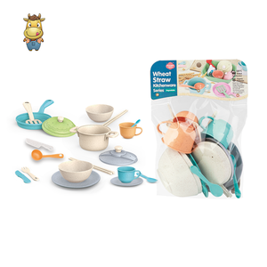 Ensemble de vaisselle et ustensiles de cuisine pour enfants en paille de blé, 17 pièces, jouet de cuisine - Product Image 2