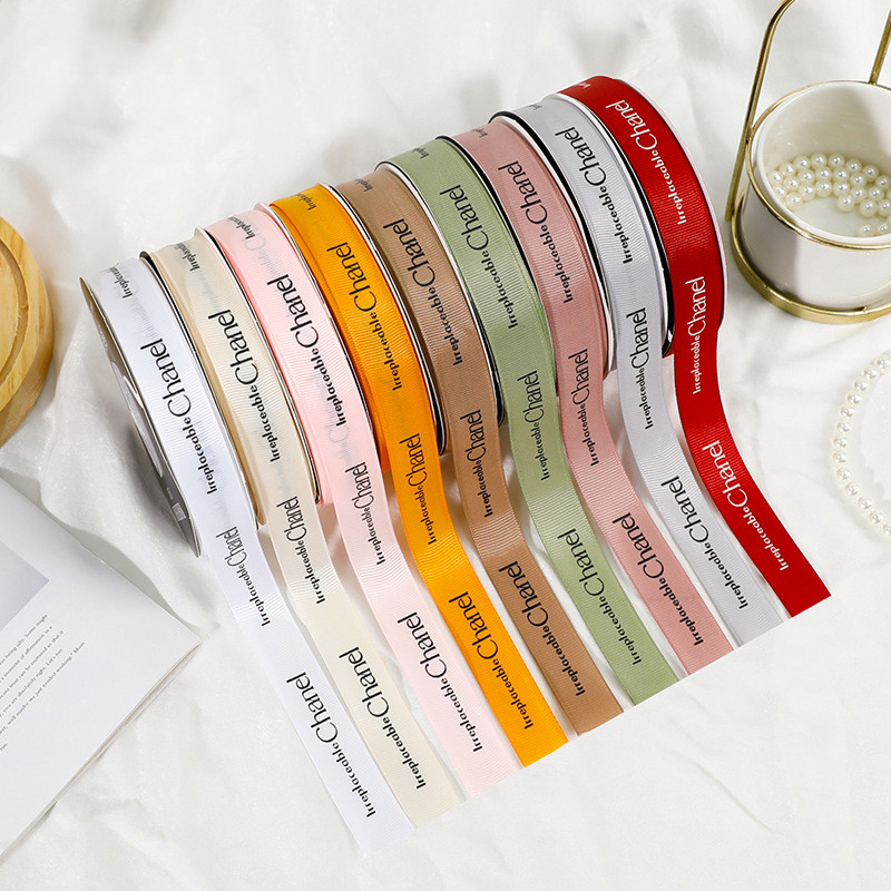 ZeXwrap English Polyester Ribbon Gift Wrap Handwork Flower Ribbon for Valentine's Day Gift Bouquet Gift Box Packing Box