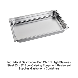 ถาดอาหารสแตนเลส 18/10 GN 1/1 53 × 32.5 × 6.5 ซม., 1286 กรัม อิน็อกซ์ อิน็อกซ์ มาเซล - Product Image 2