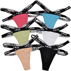 Intimo Femminile con Elastico a <span class=keywords><strong>X</strong></span>, Perizoma Taglia <span class=keywords><strong>S</strong></span> M L XL XXL, Morbido Cotone per Uso Quotidiano, Perizoma per Ragazze - Product Image 1