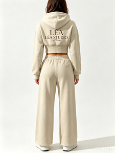 Conjunto <span class=keywords><strong>de</strong></span> Sudadera con <span class=keywords><strong>Capucha</strong></span> Larga y Pantalones Deportivos para <span class=keywords><strong>Mujer</strong></span>, con Logotipo Personalizado, 100% Algodón - Product Image 2