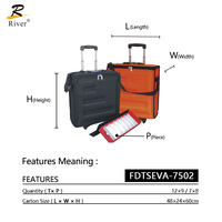 Valise Trolley à lunettes FDTSEVA-7502 en stock en gros d'usine 12x9/7x8 pcs valise de présentation de lunettes pour échantillon de cadre