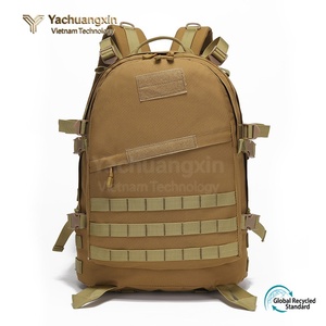 Sac à dos tactique en nylon noir avec rayures brunes, sac de randonnée et de camping pour toutes les saisons - Product Image 2