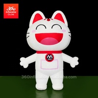 Costume gonflable de décoration pour petit chat en peluche, activité de plein air, mascotte de dessin animé, chat personnalisé à vendre, statue de chat