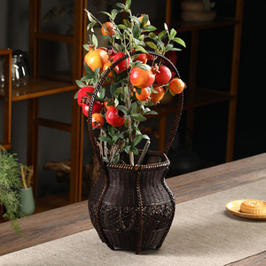 Handmade bamboo woven flower vase, Japanese style, suitable for living room, entryway, <b>coffee</b> <b>table</b>, Zen-inspired tea ceremony - Product Image 4