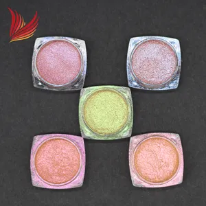 Polvo de pigmento camaleón para decoración de uñas, sombra de ojos, color cambiante, 2-3 colores, cosmético más vendido