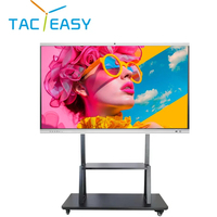 Pizarra Inteligente con Pantalla Táctil 4K de 75 Pulgadas con Cámara para Escuela, Panel de Pizarra Interactiva Táctil de 40 Puntos con Android para Aula