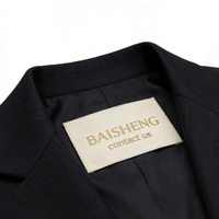 Étiquette tissée de luxe avec estampage à chaud 3D en feuille d'or, personnalisée, douce, lavable, à extrémités pliées, adaptée aux chemises, manteaux, costumes et robes