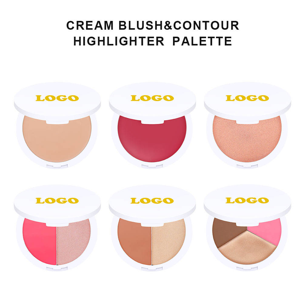 Récipient rond blanc avec miroir