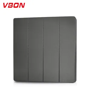 Hot Sale A81-08 VBQN 4 Gang 2 Way Plate Wall Electrical Switch