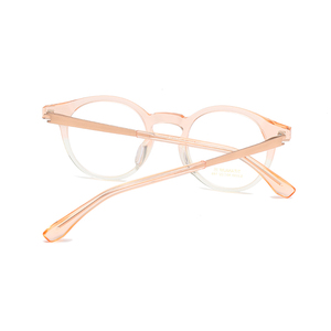 กรอบแว่นตาไทเทเนียมด้านหน้าบางเบาขนาดเล็กกรอบแว่นตาทรงกลมพร้อมสต็อก - Product Image 4