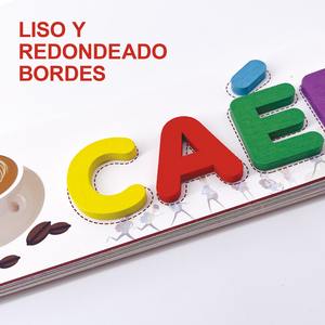 Juego de Palabras en <span class=keywords><strong>Español</strong></span> para Practicar Ortografía, Matemáticas y Aprendizaje Temprano, con Rompecabezas de Madera, para Preescolar, 2026 - Product Image 4