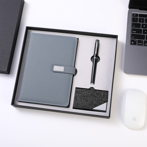 Offres Spéciales Coffret cadeau avec logo personnalisé Carnet d'agenda en PU avec stylo <span class=keywords><strong>et</strong></span> porte-cartes de visite - Product Image 6