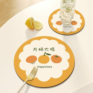 Sous-verre de dessin animé mignon avec logo personnalisé sous-verre d'absorption d'eau de boue de diatomée tapis et coussinets antidérapants - Product Image 5