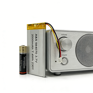 584070 고체 배터리 3.7V 2000mAh 재충전 가능 PCM/NTC 포함 500회 사이클 A&S 파워 고성능 장치용 - Product Image 3