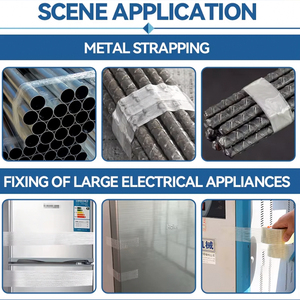 Mono-directional sợi thủy tinh vải băng nhiệm vụ nặng nề gia cố một chiều Dải strapped băng dính mạnh mẽ cho hộp đóng gói - Product Image 6