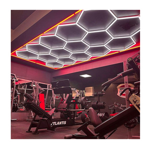 Modular Plastic Garage Flooring Tiles Interlocking Durable Waterproof With the Hexagonal <b>Lights</b> - Product Image 1