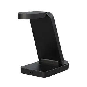 Newest Folding 3-In-1 Wireless Phone Charging Stand 15W 10W Qi 3 In 1 Foldable Wireless Charger For Samsung Mobile Phone