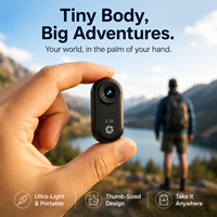 Caméra d'action numérique 2.7K, mini caméra de poche pour les aventures en plein air, le cyclisme, les promenades avec les animaux et la création de vidéos