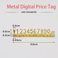 Étiquettes de prix réglables en métal 3D, étiquettes suspendues pour bracelets, bijoux, montres, magasin avec symboles de devises euro, livre sterling, dollar