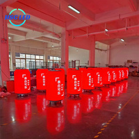 Réfrigérateur cylindrique Mds P1.86 Écran LED couleur HDR 1000:1 Haute luminosité Affichage Vitrine de boissons Lecteur publicitaire APP