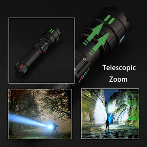 Lampe <span class=keywords><strong>torche</strong></span> rechargeable <span class=keywords><strong>3000</strong></span> <span class=keywords><strong>lumens</strong></span>, laser blanc 30W, LED haute puissance, type C, en alliage d'aluminium - Product Image 4