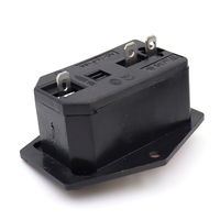 Prise d'alimentation AC-14-F16A IEC C14 avec porte-fusible 3-en-1, fixation par vis sur panneau, prise secteur CA