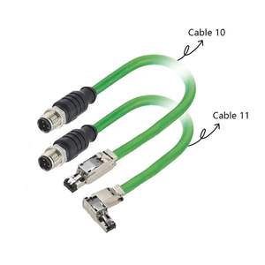 Câble de connecteur circulaire étanche IP67 connecteur M12 4 broches D Code prise mâle à Angle droit vers câble en PVC RJ45 PUR en métal - Product Image 2