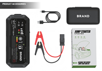 Démarreur de batterie portable Aufiner 16000mAh 12V 59.2Wh avec compresseur d'air 2000A pour moto, camion, voiture