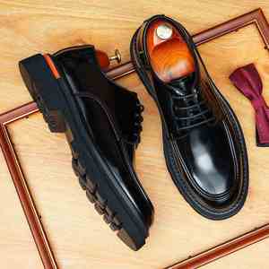 Chaussures Derby en Cuir Véritable pour Homme, Nouvelle Collection 2025, Style Rétro Britannique, Respirantes, Tendance et Décontractées - Product Image 6