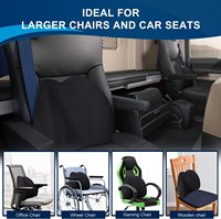 Almohada Ergonómica de Soporte Lumbar, Cojín de Espuma Viscoelástica para Alivio del Dolor, para Silla de Oficina, Silla de Escritorio, Silla de Juego, Correa Ajustable, Diseño de Mariposa