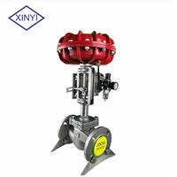 Vanne 3 voies à commande proportionnelle du débit d'huile de transfert thermique, actionneur pneumatique DN50 PN16