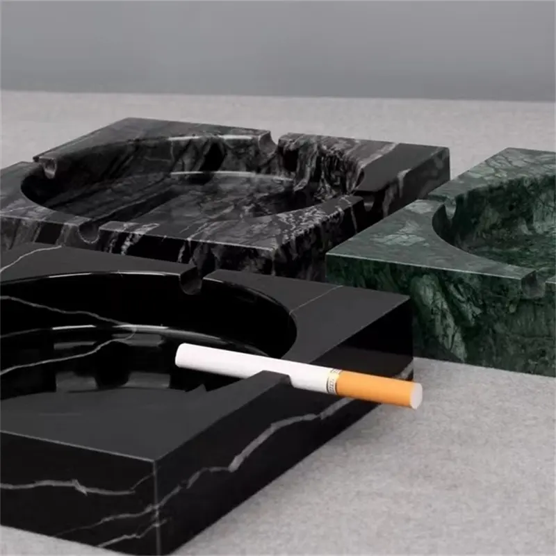 Cinzeiro de cigarro de alta qualidade, cinzeiro de mármore decorativo, branco e personalizado