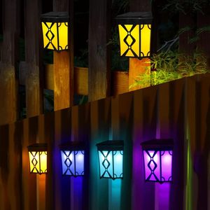 Phong cách cổ điển <span class=keywords><strong>LED</strong></span> boong đèn trắng ấm IP65 không thấm nước RGB hổ phách panel năng lượng mặt trời Pin tường ROHS chứng nhận PC hàng rào vườn ánh sáng - Product Image 6