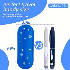 Mini Bolsas de Hielo Aptas para la Mayoría de los Enfriadores de Medicamentos, Estuche de Viaje para Pluma de Insulina, Compresa Fría/Caliente, Bolsa de Hielo de Tela de Nailon para Diabetes - Product Image 3