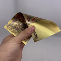 Billet de banque factice de 1 million d'euros en plastique plaqué or pour collection et décoration