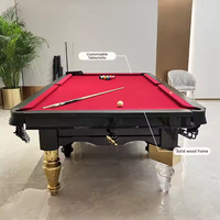 Table de billard de luxe avec pieds en bois, finition dorée et noire, table de billard moderne 7FT/8FT/9FT, ardoise 25mm en 3 parties, haut de gamme, sur mesure pour villa