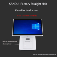 Fabricante Profesional, Venta al por Mayor, Caja Registradora SANDU P7 de Alta Gama para Restaurantes, Intel Core I3, Pantalla LED de 15.6 Pulgadas