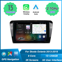 Modèle de voiture 3D multimédia Android pour Skoda Octavia 2013-2018 4G WIF GPS Navigation OBD2 Amplificateur Écran 2K Lecteur radio de voiture