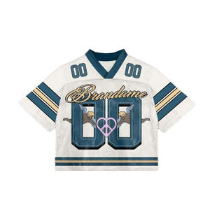 เสื้อฟุตบอลอเมริกันผ้าตาข่ายคุณภาพดี ระบายอากาศได้ดี บริการ OEM รับผลิตตามแบบล่าสุด เสื้อเจอร์ซีย์ฟุตบอลอเมริกัน - Product Image 1