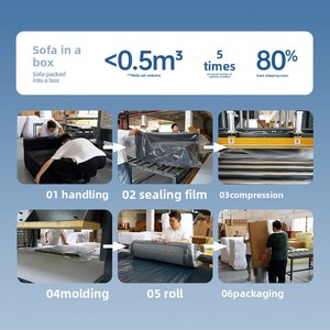 Divano Letto Pieghevole 3-in-1 Moderno Minimalista per Appartamenti Piccoli, <span class=keywords><strong>Materasso</strong></span> a Terra ad Alta Densità - Product Image 4