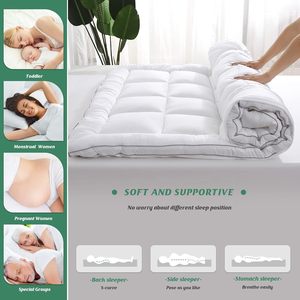 Surmatelas Queen Size en Rayonne et Bambou Rembourré 900 g/m² avec Remplissage 3D Alternative Neige, Rafraîchissant et Extra Épais – Fabrication Chinoise - Product Image 6