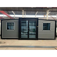 Maison pliable préfabriquée à double aile extensible de 20 pieds pour une vie moderne