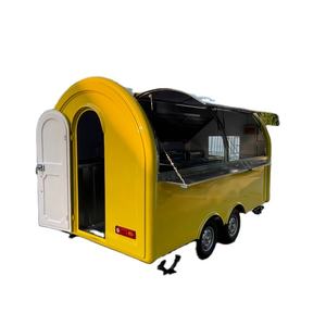 Remorques de camion alimentaire de seconde main Lait de <span class=keywords><strong>noix</strong></span> Cuisine pour 12ft 13ft 16ft 20ft Équipement mobile de restaurant - Product Image 1