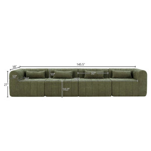 Sofá Modular de Corduroy Gris Carbón de la Mejor Calidad para Sala de Espera, con Esponja Comprimida, Ideal para Pequeños Negocios - Product Image 6