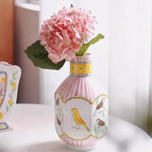 West Elephant Wilde romantiche ballate vaso in ceramica usignolo e la rosa per uso da tavolo con smalto opaco - Product Image 4