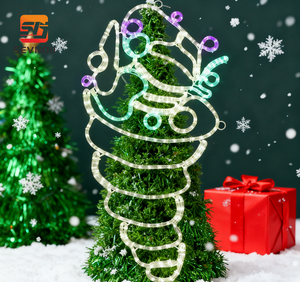 Navidad Caterpillar 2D Neon Motif Light LED Tamaños personalizados Alta calidad IP65 Impermeable Regulable para Halloween Navidad - Product Image 3