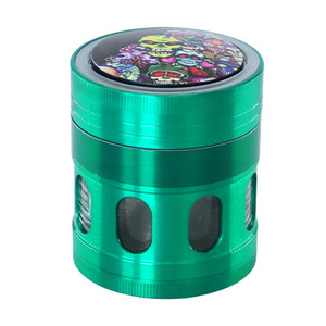 Accessoire pour fumeurs, moulin à herbes en métal personnalisé de 63 mm, moulin à <span class=keywords><strong>tabac</strong></span> portable à 4 pièces avec lumière LED - Product Image 3